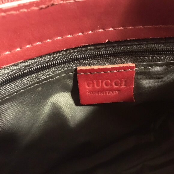 VINTAGE GUCCI RED WINE LEATHER - PURCHASED IN ROMA, ITALIA - Picture 4 of 8